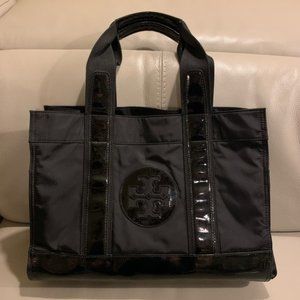 Tory Burch Large Nylon Patent Leather Tote Bag